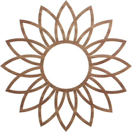 Ekena Millwork Daisy Wood Fretwork Pierced Ceiling Medallion, Walnut, 28"OD x 9 3/4"ID x 3/8"T CMWP28X28X0375DAWA